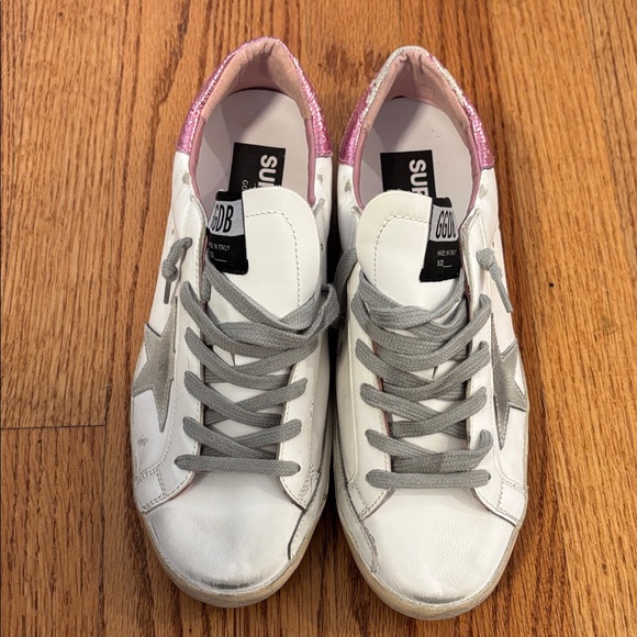Golden Goose Shoes - Golden Goose Women's White and Pink Star Super-Star Sneakers